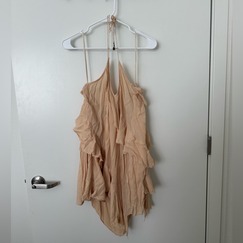 Free People Boho Linen Mini Dress